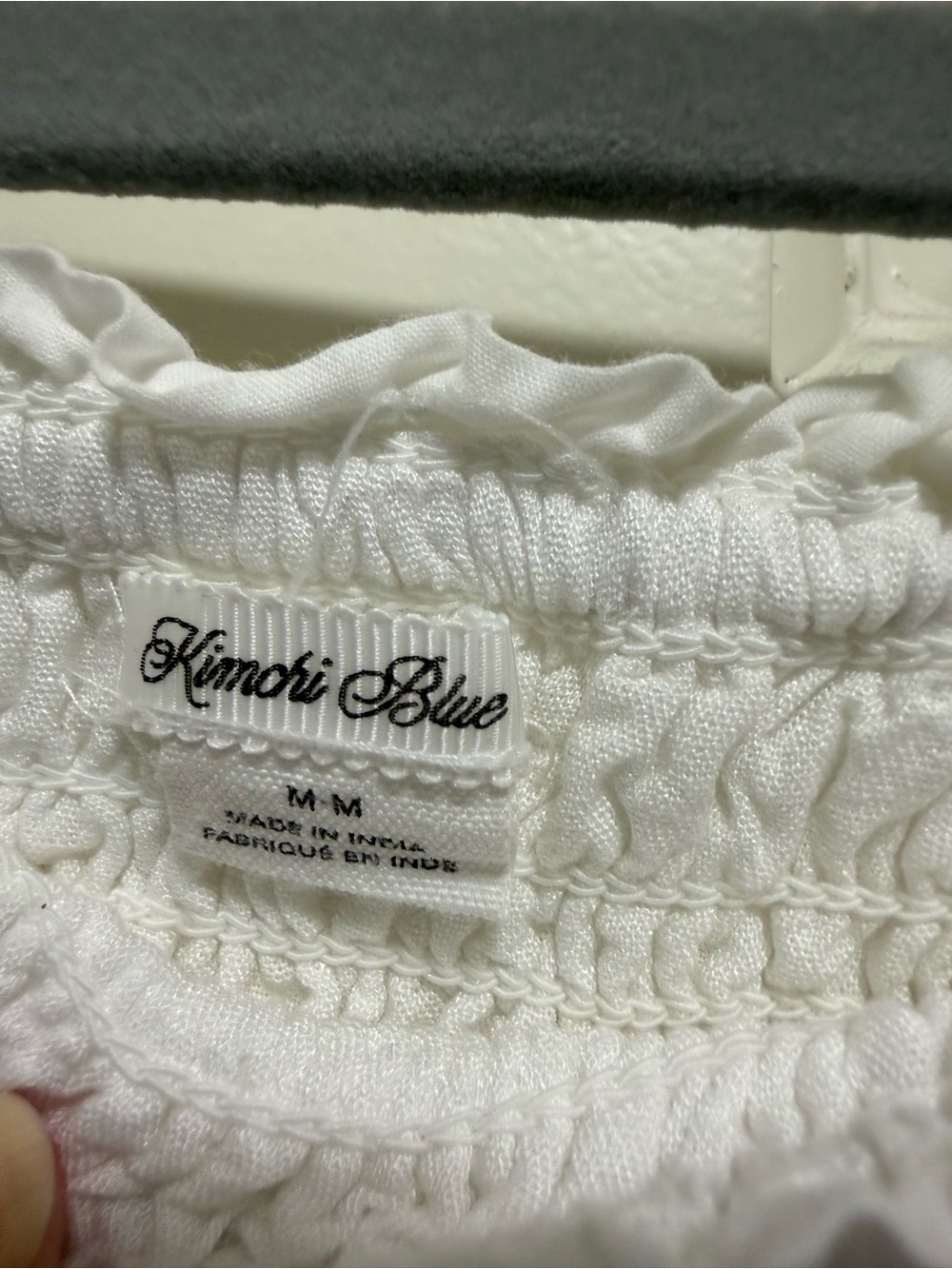 Kimchi Blue White Smocked Strapless Dress - Picture 2 of 6